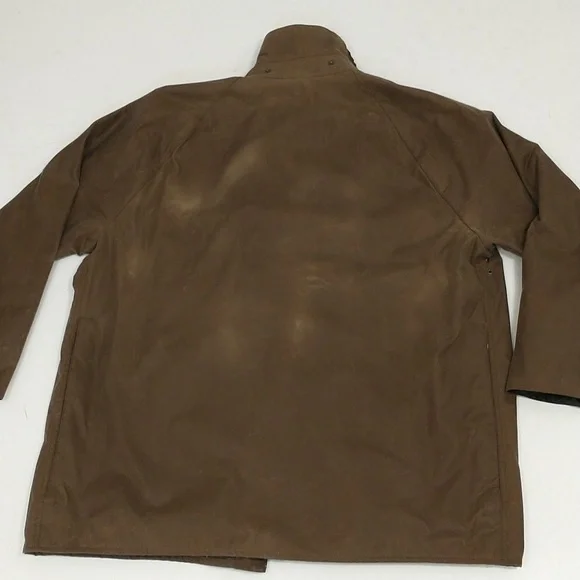 Barbour Wax Cotton Beaufort Jacket Tartan Lined 54" Chest 33" Long Jacket  ApxXL - Picture 16 of 16